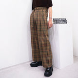 ハイウェストチェックフレアスラックス/SI High-Waist Check Flared Slacks