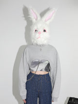 0 4 chain crop sweat shirt - GREY (6601587753078)