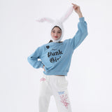 パンクガールスウェットシャツ/0 8 punk girl sweatshirt - BLUE