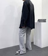 プリーツウォッシングトレーニングサイドスリットパンツ/[Unisex] Pleated washing training side slit pants (6 colors)