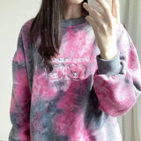 [tiedye] doublebear Sweatshirt - Pink (6636675793014)