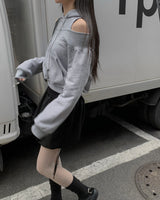  Off crop hoodie