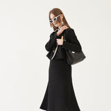 CROPPED TWEED JACKET (BLACK) (6579704660086)