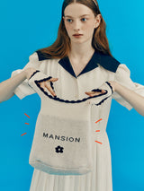 マンションニットバッグ / Mansion knit bag - Cream