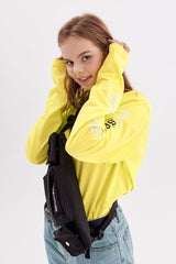 "psln" 長袖Tシャツ ライム/ "psln" long sleeve lime (4437309685878)
