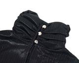 シャーリングネックTシャツ/Shirring Neck T-Shirt _ Black