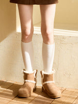 [2PAIRS 1SET] RIBBED KNEE SOCKS