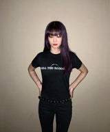 KILL THE ROMANCE T-SHIRT PIGMENT BLACK(WOMAN)