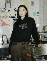 ホットフィックスセラーロゴフーディー / W HOTFIX SELLER LOGO HOODIE LIGHT GREY(CV2CFFM409A)