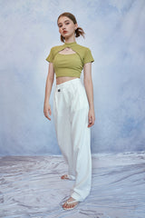 HIDE Pintuck Pants (White) (6570992435318)