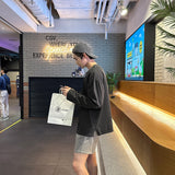 レイトンピグメントオーバーサイズフィットウォッシングスリット長袖Tシャツ / Layton Pigment Oversized Fit Washing Slit Long Sleeve Tee (5 colors)