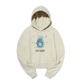 ウィティーバニープラネットエクスプローラークロップフーディー / WITTY BUNNY PLANET EXPLORER CROP HOODIE [OATMEAL]
