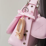 Ballet Toeshoes Ribbon Keyring