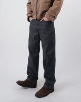 ファストげレイファブリックワイドデニムジーンズ / fast grey fabric wide denim jeans 2color