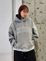 VENTIQUE Pigment Logo embroidery Hoodie 3color