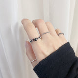 ブラックチェーンリングセット / Black chain ring set (7 set)
