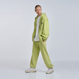 サークルニューシンボルロゴフーディージップアップ LIME