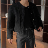 ASCLO Uネックシルケット長袖Tシャツ