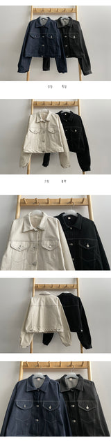 プリンストレンチヴァンクロップドポケットジャケット/Prince Trench Van Cropped Pocket Jacket