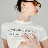 ベイビークロップT for all 'LOVERS' / Baby Crop Tee for all 'LOVERS' Off White / Black