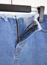 ローライズデッキーデニムスカート/Low-Rise Decky Denim Skirt