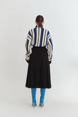 Stripe rib knit