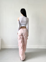 897. マルチリボンワイドパンツ / [High quality] 897. Multy ribbon wide pt (3color)
