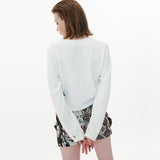 フィンガーホールリボンカーディガン / Finger Hole Ribbon Cardigan [Black Flower]