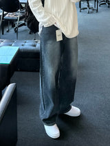 ドローダークブルーデニムパンツ / DROW DARK BLUE DENIM PANTS(ONE COLOR)