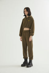 SM:]E CROP HOODIE KHAKI (6608592535670)
