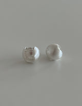 [92.5silver] マットサークルワンタッチピアス