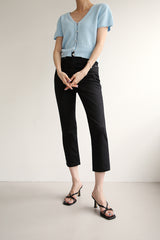フラットクロップジーンズ / FLAT CROP JEANS / SLIM STRAIGHT PANTS