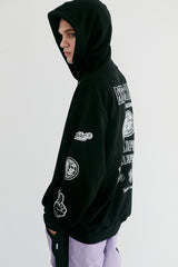 ロゴフーディ / BSR2223FWPO012 BS MULTI LOGO HOODIE BLACK