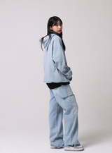 フラワーピグメントオーバーフィットアフーディー/Flower pigment over fit a hoodie_3color