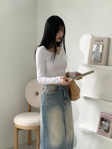 シャロンXレースVネック長袖Tシャツ/Sharon X Lace V-Neck Long Sleeve T-Shirt