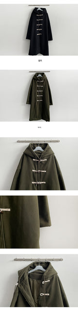 Steak Boxy Tteokbokki Hooded Long Coat