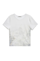 グラフィック半袖トップ / GRAPHIC HALF SLEEVE TOP (WHITE)