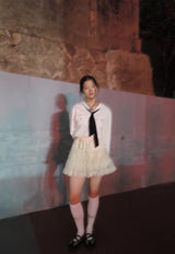 セーラータイブラウス / SAILOR TIE BLOUSE _WHITE