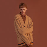 THREE LINES KNIT CARDIGAN_BEIGE (6610782650486)