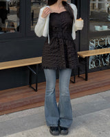Crack demim boots cut pants