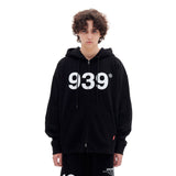 939 LOGO HOOD ZIP-UP (BLACK) (6610809454710)