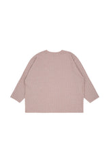 Indie Pink Summer Ribbed Oversized Fit Knit