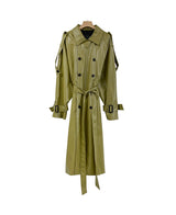 [自主製作] LUCAS leather trench coat 2 color (6678768746614)
