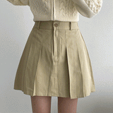 レノンベンダブルピンタックリンクルミニスカート/Renon Bendable Pin Tuck Wrinkle Mini Skirt