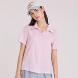 シアサッカーストライプシャツ / SEERSUCKER STRIPE SHIRT (PINK)