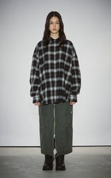 WASHED 2WAY ZIP SKIRT_KHAKI