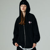 グラフィティプリンティングフードジップアップ/GRAFFITI PRINTING HOOD ZIP-UP-BLACK
