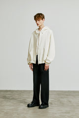 hoody zip-up cape cardigan ivory (6615504257142)