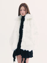 Popo fur jacket WHITE