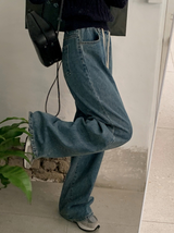 ストッパーポイントデニムワイドパンツ